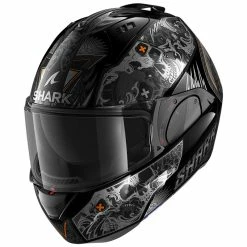 Hot Sale ???? Plastic Shark Evo Es K-rozen Modular Helmet Grey Orange ????
