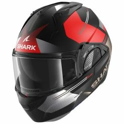 Outlet ???? Plastic Shark Evo Gt Tekline Mat Modular Helmet Black Red ✔️
