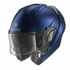 Coupon ???? Plastic Shark Evo Gt Blank Mat Modular Helmet Blue ????