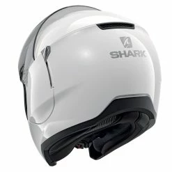 Promo ???? Plastic Shark Evo Jet Blank Modular Helmet White ???? -Shark shop shark evojet blank bianco 4