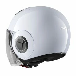 Promo ???? Plastic Shark Nano Blank Helmet White Silver ???? -Shark shop shark nano blank biancoargento 2