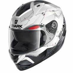 Budget ???? Plastic Shark Ridill 1.2 Mecca Helmet White Red ????