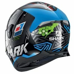 Hot Sale ???? Plastic Shark Skwal 2.2 Noxxys Helmet Black Blue Green ❤️ -Shark shop shark skwal22noxxys blu 2
