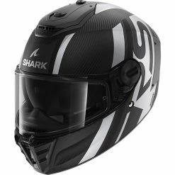 Best Sale ⌛ Fiber Shark Spartan Rs Carbon Shawn Mat Helmet White ❤️